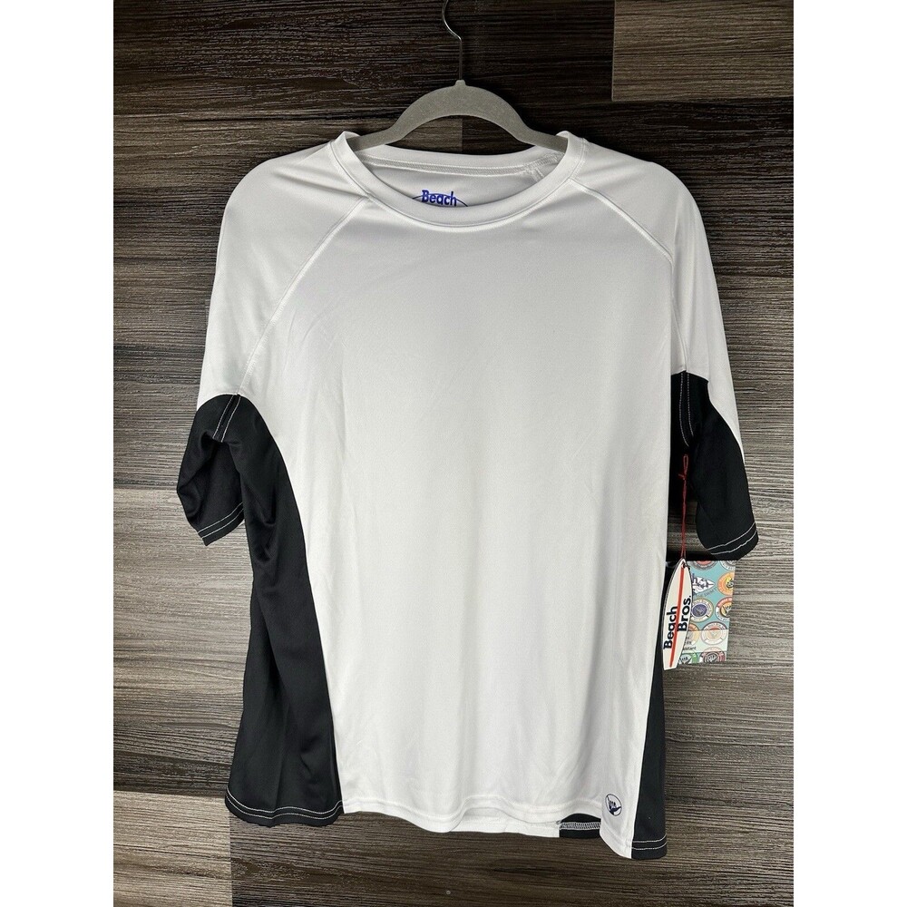 Men's Beach Bros Short Sleeve Quick Dry‎ UPF 50+ Sun Protection Rash Guard Large